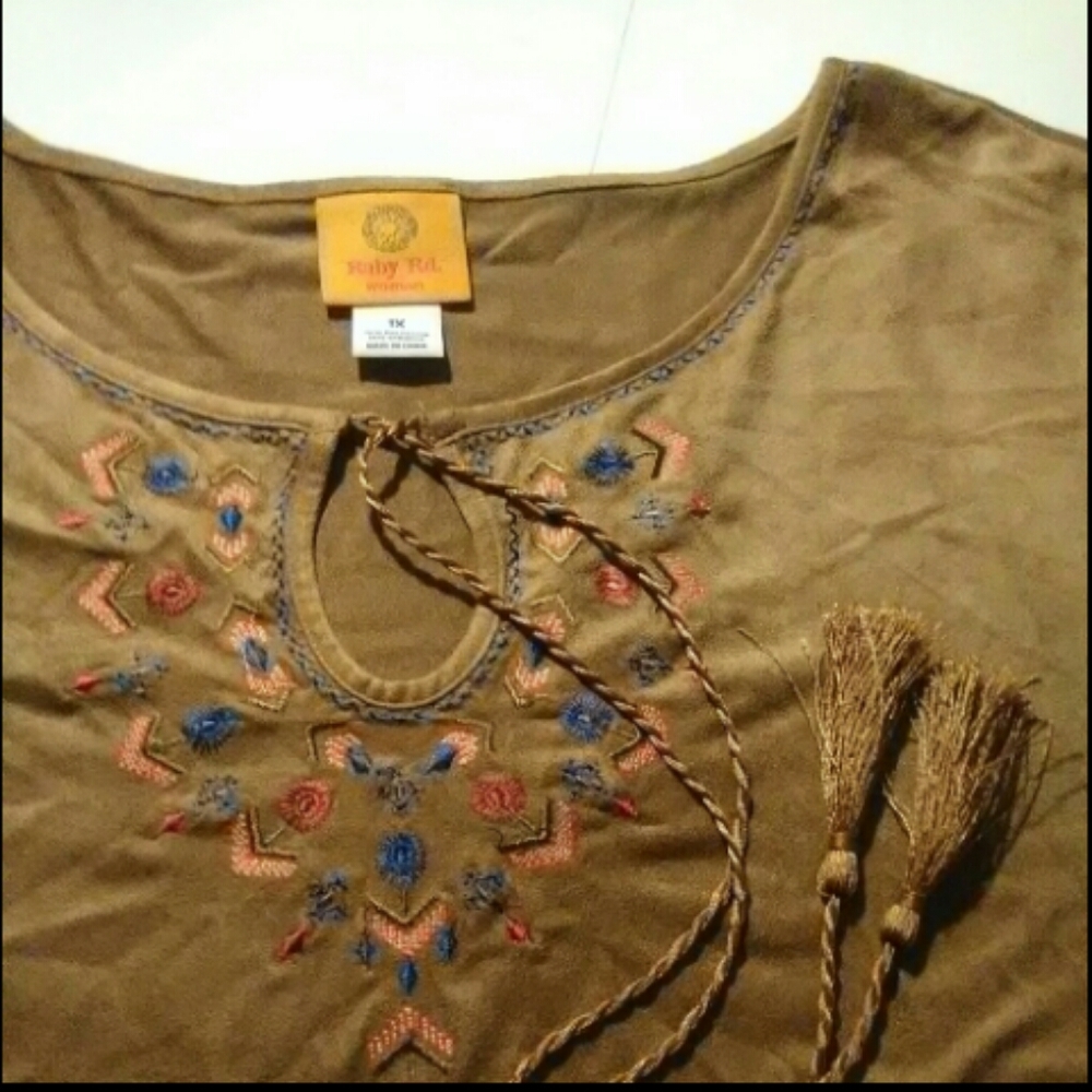 Ruby Rd faux suede Tunic
